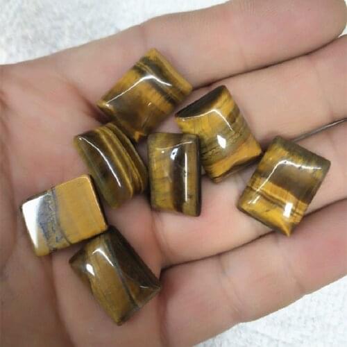 12PCS Nature Semi Precious Stone Cabochons Rectange Shape 10X12MM 12X14MM 13X18MM No Hole Wholesale Free Shipping