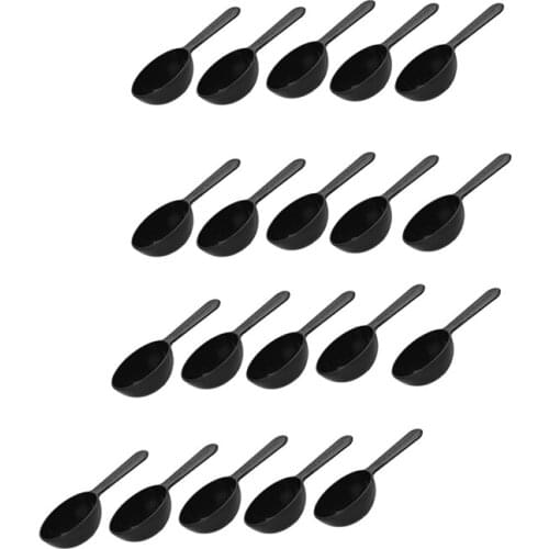 20 Pcs Coffee Measuring Spoons Plastic Measuring Tablespoons for Coffee, Tea and Milk Powder Spoons(7G/0.25Oz/Black)
