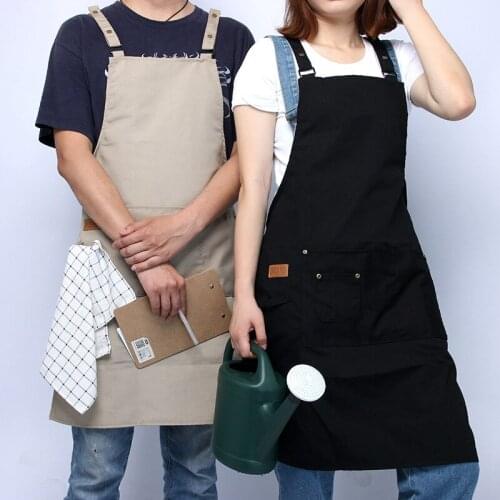 2019 New Arrival Unisex Aprons Women Men Adjustable Kitchen Aprons for Cooking Baking Restaurant Cooking Sleeveless Aprons