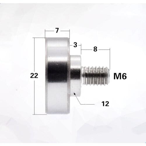 608zz external thread type bearing M6 screw NTSBG guide NTBG22 rolling wheel JS608-22 M6C3L8