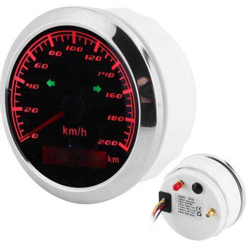 9-32V IP67 GPS Speedometer 200KM/H 0-999999KM LCD Odometer Anti-Fog Multi-Function Meter for Car Motorcycles Ships