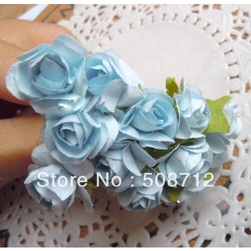 Free shippin!!! 120pcs/lot Mini Blue Color Rose Flower Stuffing/ filler For Glass Cover Vials Pendant