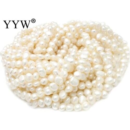 Free Shipping Grade AA 8-9mm Freshwater Pearl Beads natural white Beads For DIY Necklace Bracelat Jewelry Making Loose Beads