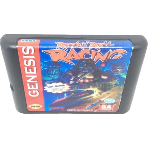 Rock N'Roll Racing for 16 bit Game Card Game Cartridge for Sega Mega Drive / Genesis System EUR/USA Shell