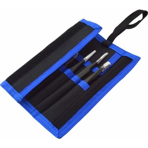 Newest 9PCS ESD Stainless Steel Tweezers Kit Precision Anti-static Maintenance Tools for Electronics Jewelry Phone Repairing