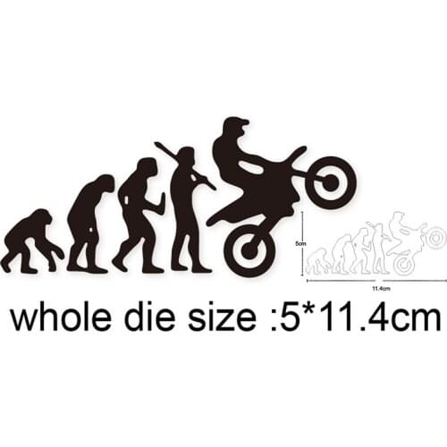 Metal Cutting Dies Human Evolution racer DIY Scrapbooking Stamps Craft Embossing Die Cut Making Stencil Template