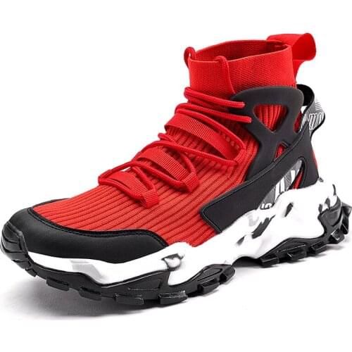 New Style Thick Bottom Running Shoes for Men White Sneakers Outdoor Sport Shoes Man Training Athletic Jogging Shoes Zapatillas