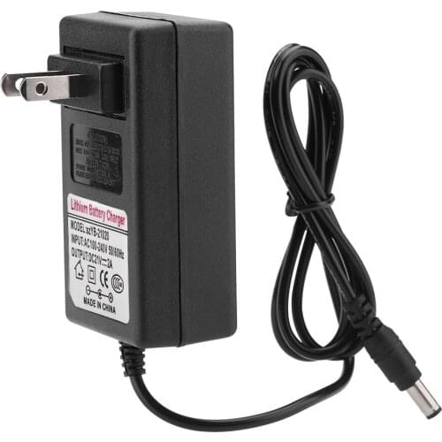 New SOONHUA DC 21V 2A Safe Charge Power Supply Adapter Lithium-Ion Battery Charger Power Adapters AC 100-240V US/EU Plug