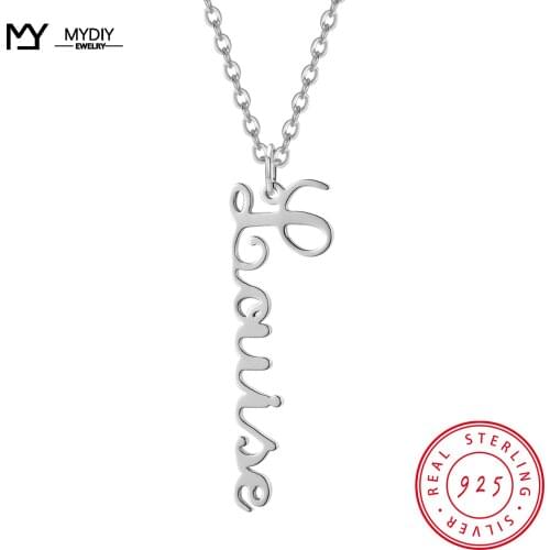 Custom Name Necklace 925 Sterling Silver Charms for Jewelry Personalised Naamketting Initial Necklace Cadenas Mujer