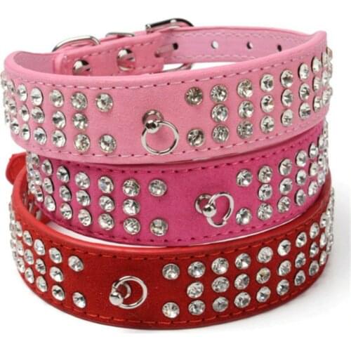 Bling Rhinestone Dog Collar Alloy Diamond Puppy Pet Cat Collar Size XS-L Collars Leashes For Little Dogs Mascotas Accessories