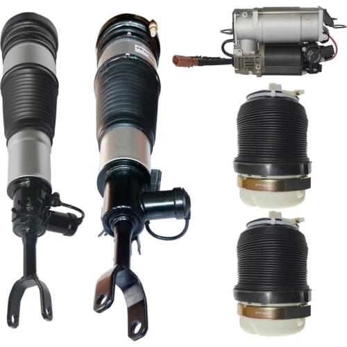AP01 4 pieces Front Rear Air Struts + Compressor For Audi A6 S6 C6 /4F 4F0616005 4F0616039AA 4F0616001J