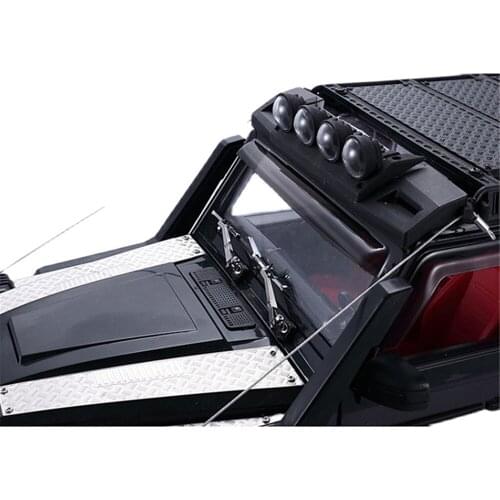 Transparent Black Front Windshield Visor Cover Rain Shield for 1/12 MN G500 RC Car Upgrade Parts