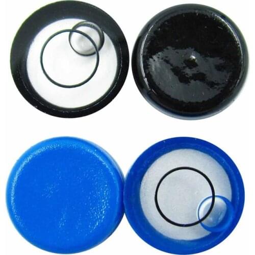 HACCURY Mini small all-glass horizontal bubble beads Flat Bottom Level bubble Black Blue Color