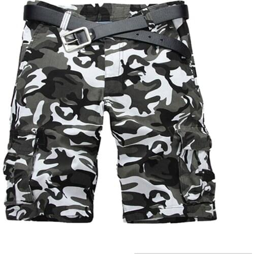 2018 New Summer Camouflage Cargo Shorts Men Loose Mens Military Trousers Casual Man Short Pants