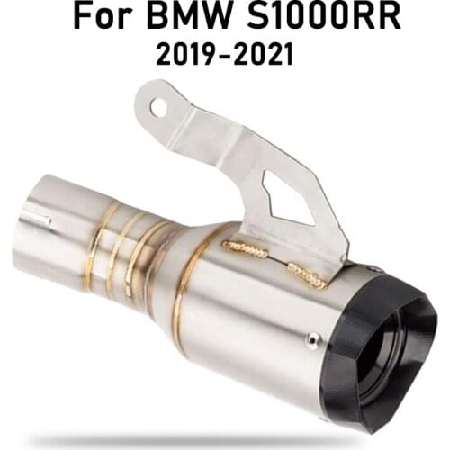 Slip On For BMW S1000RR S1000R 2019-2021 Motorcycle Racing Exhaust Escape Modified Middle Link Pipe Muffler