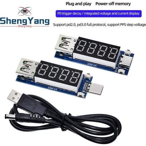 Type-C PD decoy module Quick charge trigger module DC digital display voltage ampere meter Test instrument Support PD2.0 PD3.0