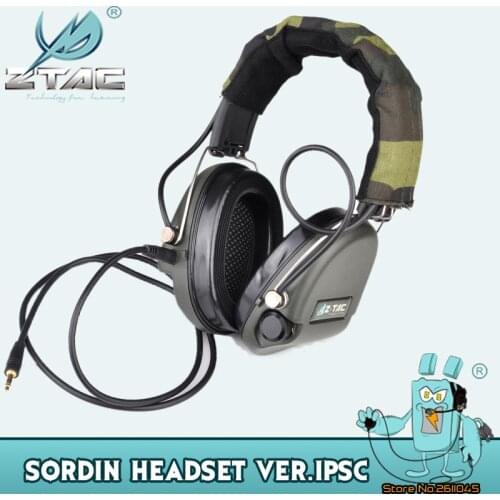 Z Tac SordinTactical Headset Pickup Noise Reduction Airsoft Headphones 3.5 MM Plug IPSC Version Tactical Headset Z037