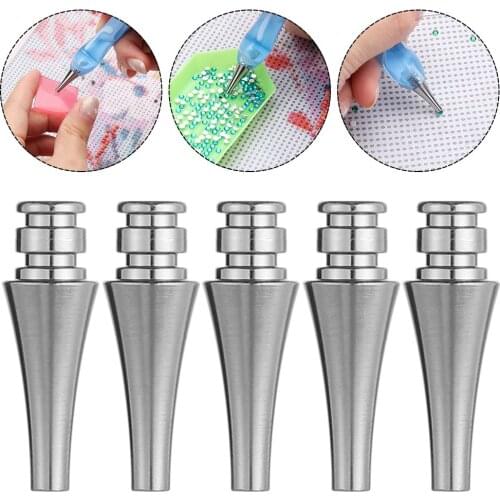 1PCS Metal Point Drill Pen Heads Diamond Painting Pen Replacement Pen Heads DIY Embroidery Crafts Quick Cases Tool Nail Art