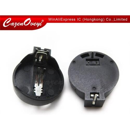 10pcs/lot Black Round Button Battery Holder Case for CR2032 2016 2025 In Stock