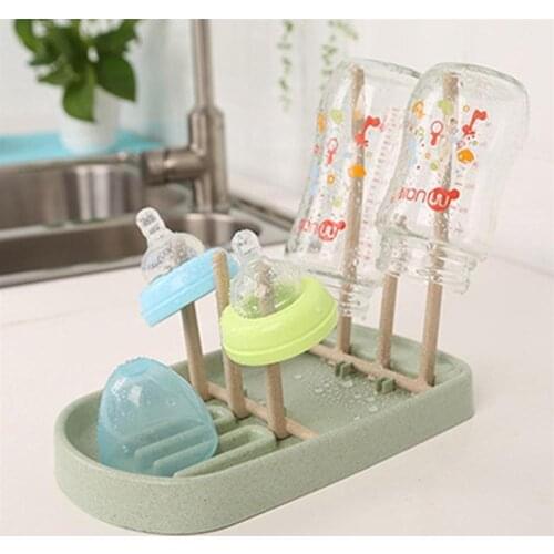 20pcs Detachable Drying Rack Baby Bottle Dryer Solid Feeding Bottle Stand Holder