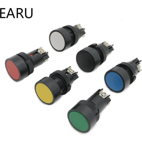 22mm Momentary Self-rest Slef-return Push Button Switch Red Green Blue Yellow Black White NO + NC XB2-EA142 XB2-EA145 XB2-EA155