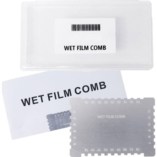 25~2032um Wet Film Combs Microns Micrometer / 1~80 Mil Dual Scale, Wet Paint Coating Thickness Step Notched Gauge