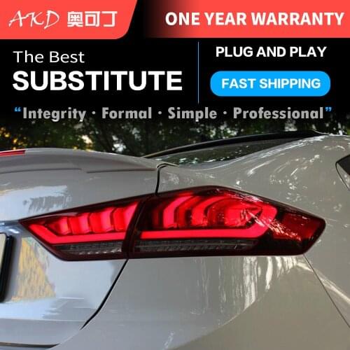 AKD tuning cars Tail lights For Hyundai Elantra 2015-2017 Taillights LED DRL Running lights Fog lights angel eyes Rear parking