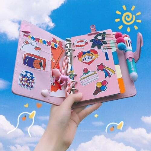 Notebook daily cute weekly planner organizer school luxury agenda 2021 A6 handbook creative small fresh paper