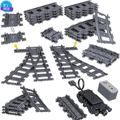 Diy Rail Transit Model Foundation Strengthening Accessories Assembly Building Blocks Power Package Toys Childrens Gifts