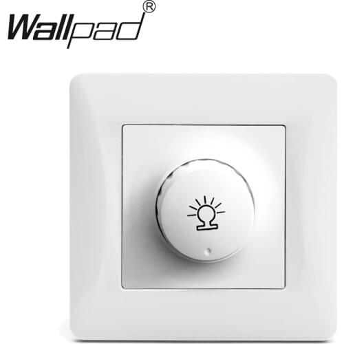 Dimmer Switch Wallpad White Luxury Plastic Panel EU European Standard 110-250V Dimmer Switch for Incandescent Lamp with Claws