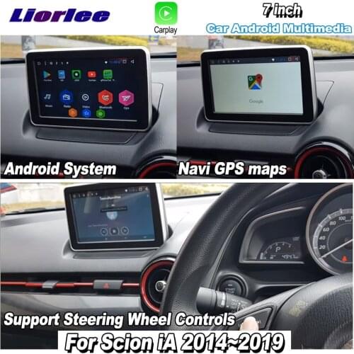 For Scion iA 2014-2019 Car Android Multimedia DVD CD Player GPS Navigation Radio Stereo TV Bluetooth