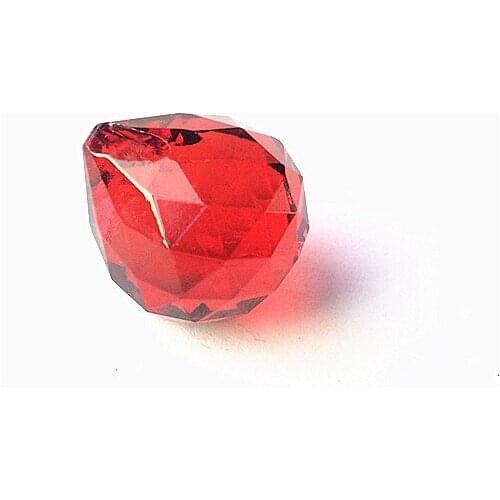 100pcs/lot Free Shipping 20mm Red Color Crystal Chandelier Ball For Home Decoration Door Curtain Pendants, Wedding Decoration