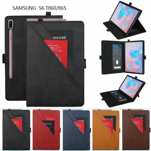 PU Leather Case For Samsung Galaxy Tab S6 10.5 T860 Business Flip Wallet Smart Cover For Samsung T865 Case Shell