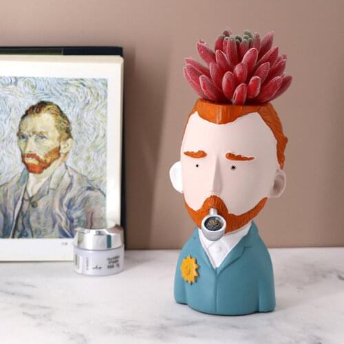 Creative European-Style Cartoon Character Gardening Home Decoration Desk Decoration Succulent Potted Flowerpot Storage Container