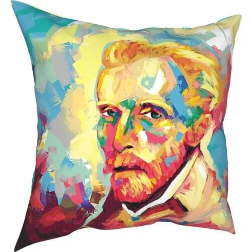 Vincent Van Gogh Pillowcase Printed Fabric Cushion Cover Decoration Pillow Case Cover Seater Square 40*40cm