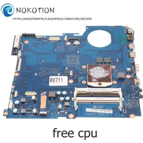 NOKOTION BA92-08131A BA41-01432A BA41-01433A BA41-01434A For Famsung NP-RV711 RV711 Laptop Motherboard 17 inch free cpu