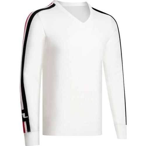 New Golf Clothing JL Mens Fall Winter Sweater V-neck Long-Sleeved Thin Sweater 3 Colors Optional Sports Leisure Apparel