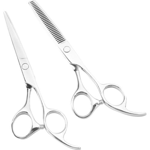Professional Barber 6" Japanese Steel White Hair Cutting Thinning Shears Hair Scissors