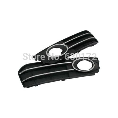 Front Fog Light Grille With Chrome Line Accent For Audi A4 B8