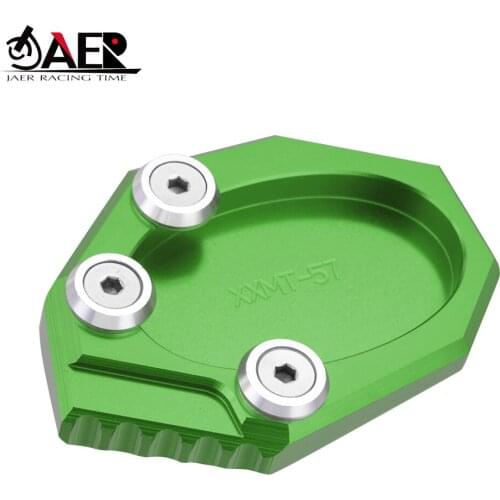 JAER Motorcycle CNC Kickstand For Kawasaki Versys 650 Versys650 KLX250 2010-2015 motor Side Stand Enlarge extension
