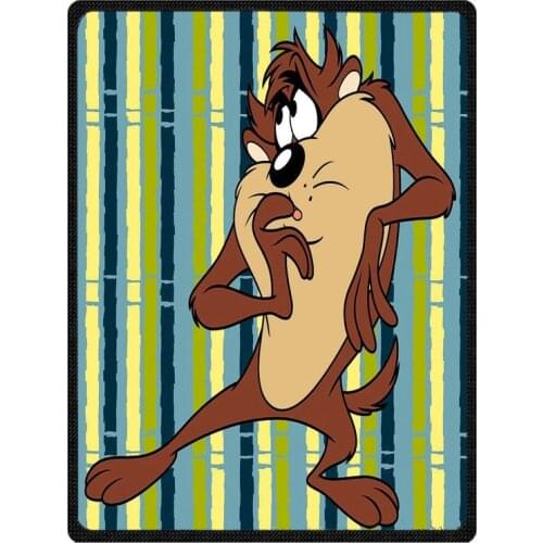 Taz Design Flannel Fleece Bed Throw Blanket Fashionable Thin Quilt Bedspread Custom Kids Gift Bed Sheet