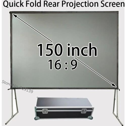 Portable Presentation Screen 150-inch 16:9 Widescreen With Aluminum Frame For Rear Projection