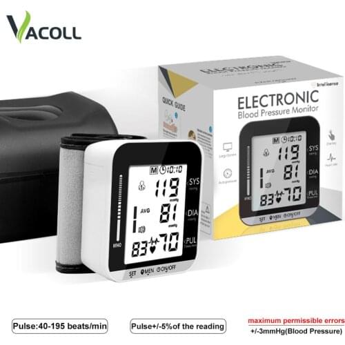 Protable Sphygmomanometer Tonometer Digital Wrist Blood Pressure Monitor Heart Rate Meter mechanical tonometer Tensiometro