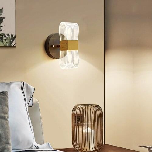 Blue wall light crystal wall sconce lighting mirror light rope living room bedroom corridor wall lamp wall lamp
