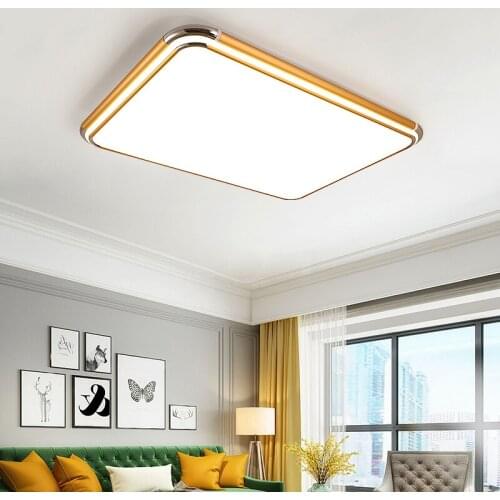 Modern Silver Gold RGB 2.4G Remote Control Aluminum Acrylic LED Ceiling Lamp Colorful Romantic Ceiling Light For Livingroom