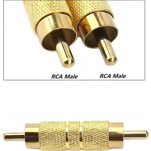 RCA Coupler Adapter Male Plug to RCA Male Plug connector