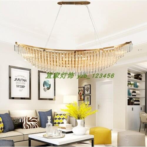 Postmodern light luxury living room art bedroom lamp personality creative designer soft decoration villa crescent chandelier