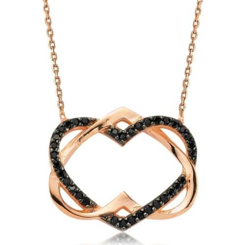 Tevuli 925 Sterling Silver United Hearts Lady Necklace