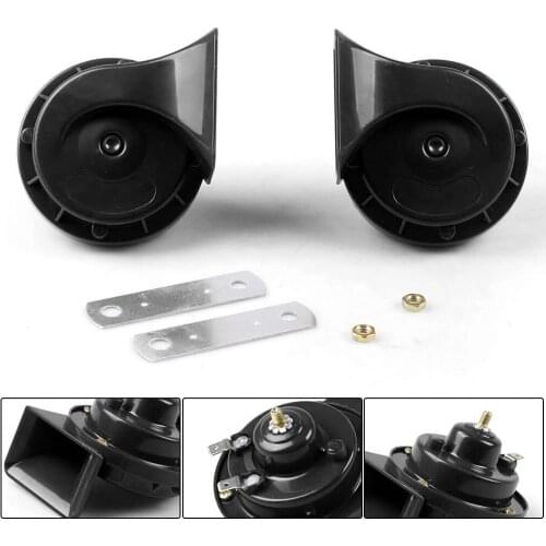 Universal 12V Car Air Horn Loud 8A 110dB Dual-tone Snail Trumpets Electric Siren on Car Special Signals Car Styling TT101604