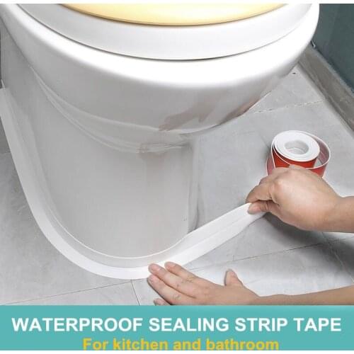 PVC Caulk Strip Sealant Tapes For Bathtub Self Adhesive Sealing Tapes Kitchen Countertop Bathroom Shower Toilet Sink Wall Corner